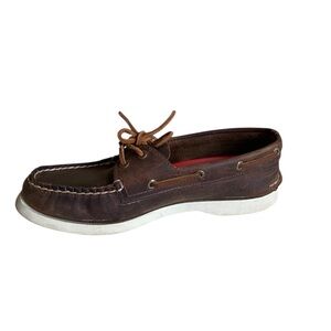 Sperry Original Boat Shoe Woman 6.5 Brown 2 Eye Leather Upper Preppy Nautical
